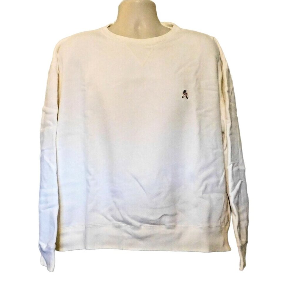 Tommy Hilfiger Sweatshirt 2XL Ivory Cream Long Sleeve Cotton Blend